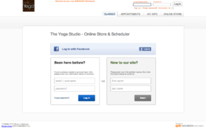 san jose The Yoga Studio Account Creation Screen 